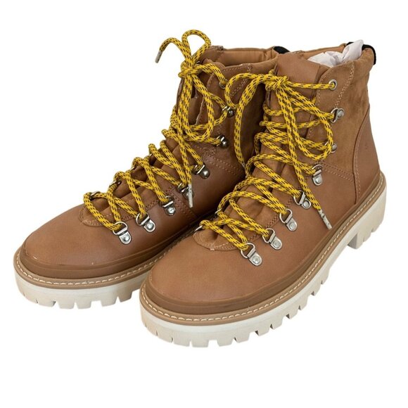 Cool Planet Size 10 by Steve Madden Womens Lace Up Tan Boots - Picture 4 of 9